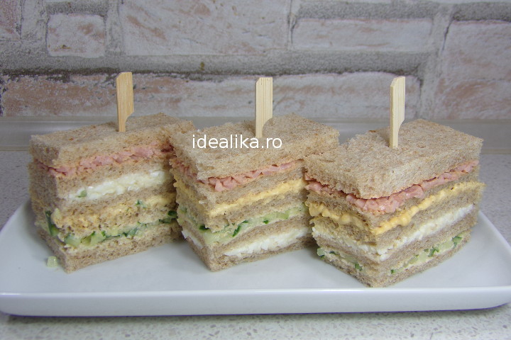 Sandwichuri cu patru culori – Reteta video