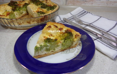 Quiche Lorraine - tarta sarata cu broccoli si conopida